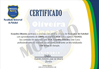 Faculdade do Futebol - Modelo de Certificado