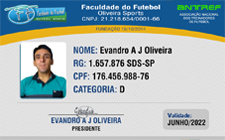 Faculdade do Futebol - Modelo de Carteirinha